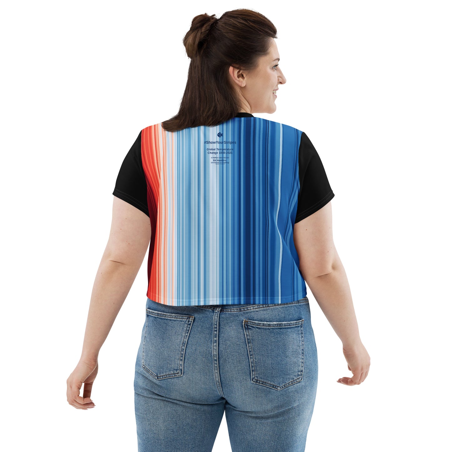 Warming Stripes | All-Over Print Crop Tee