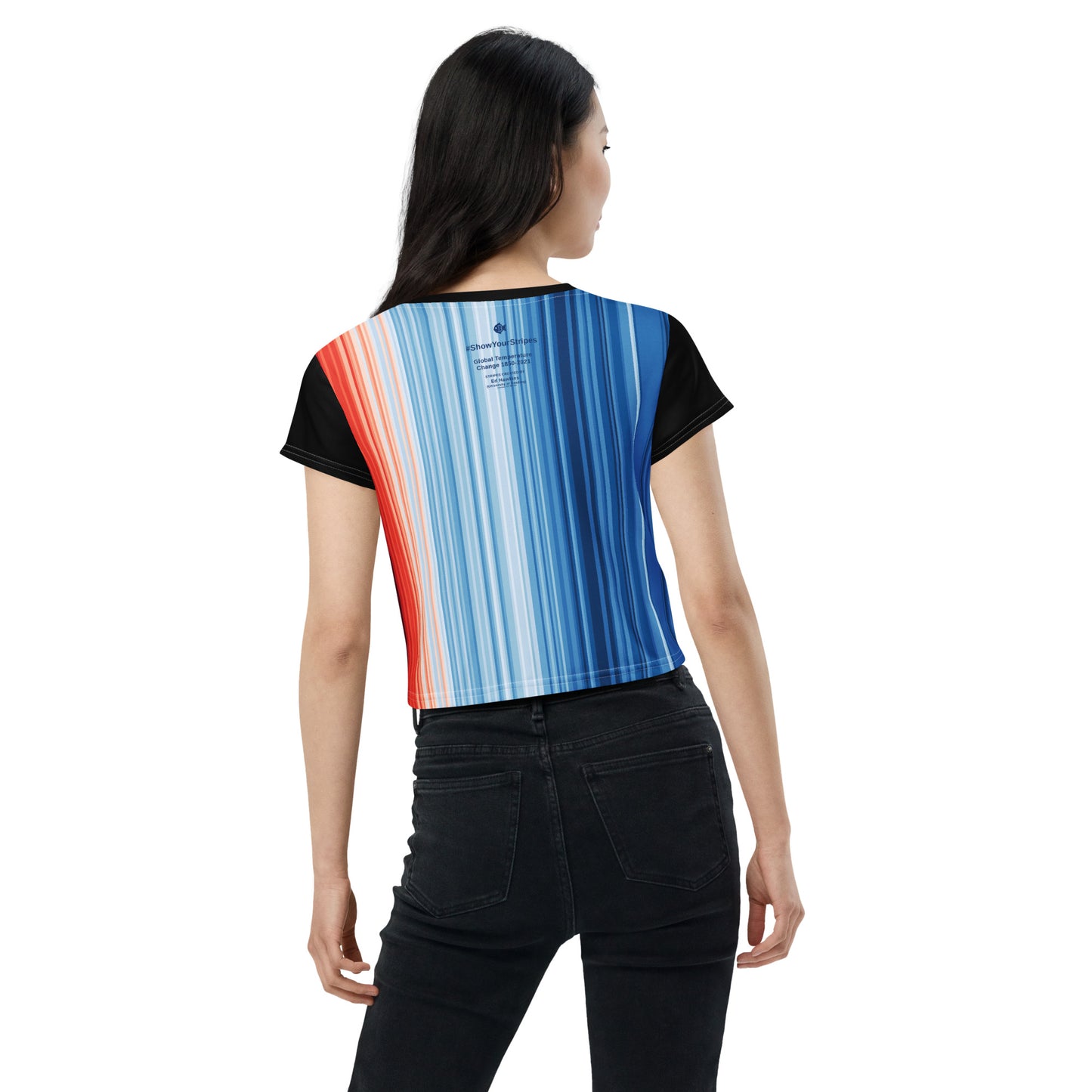Warming Stripes | All-Over Print Crop Tee