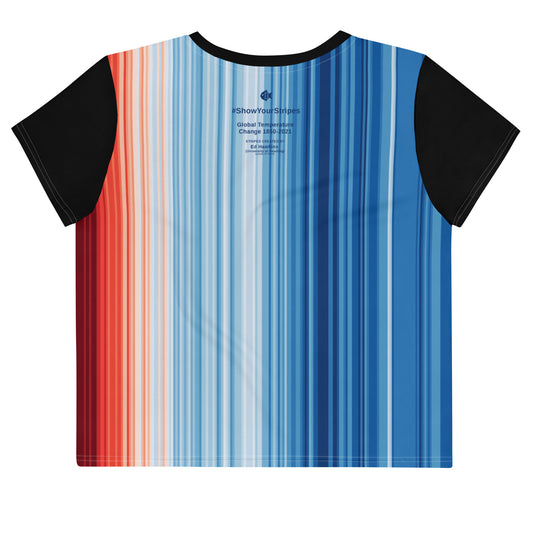 Warming Stripes | All-Over Print Crop Tee