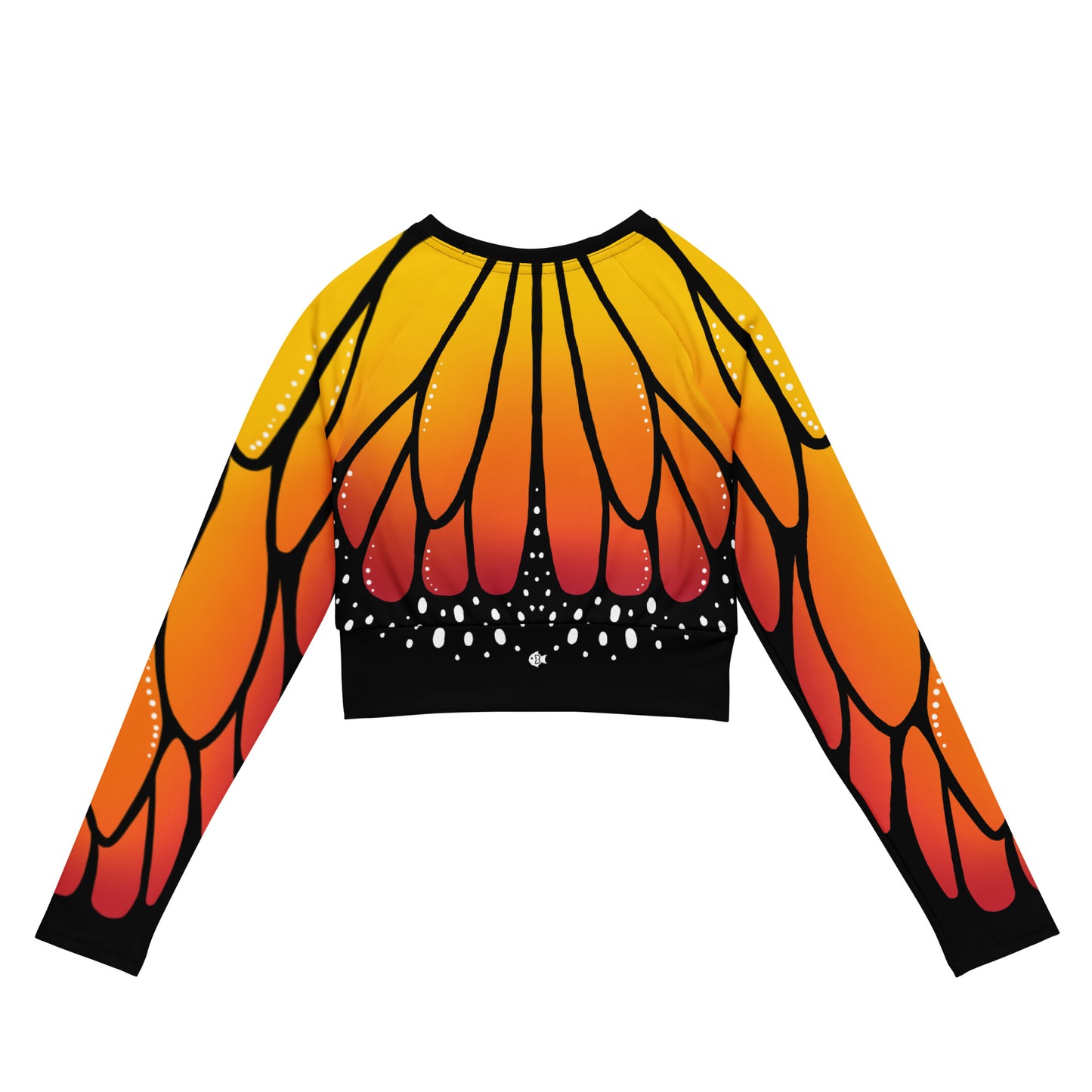 Monarch Butterfly | Recycled Long-sleeve Crop Top