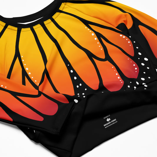 Monarch Butterfly | Recycled Long-sleeve Crop Top