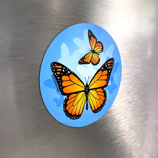 Monarch Butterflies in the Sky | Magnet | 3 in