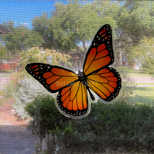 Monarch Butterfly | Clear Sticker | 3 x 2 in