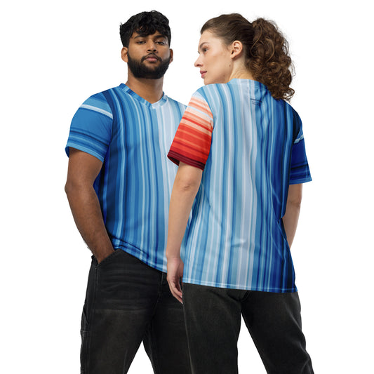 Warming Stripes | Recycled Unisex Sports Jersey