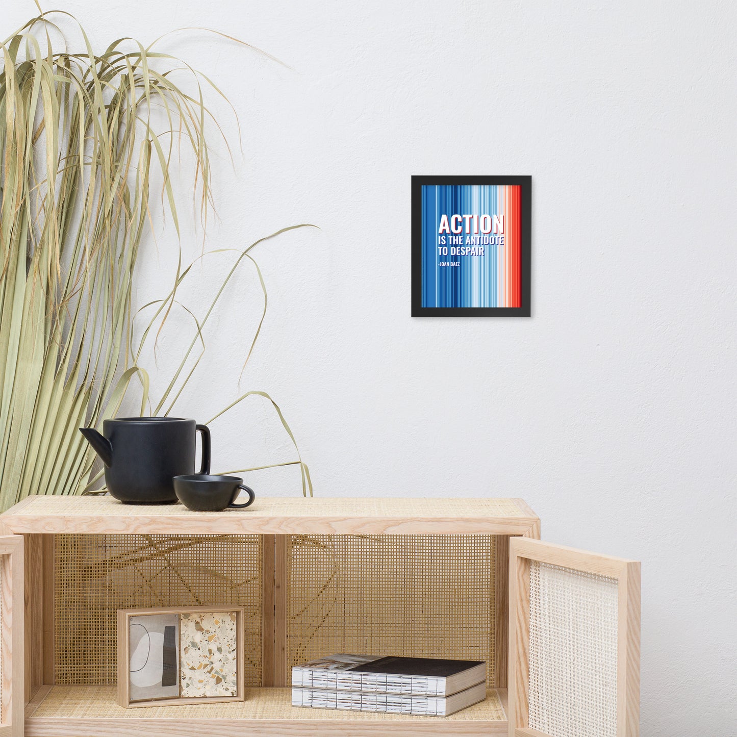 Action is the Antidote to Despair with Warming Stripes | Printable Digital Download