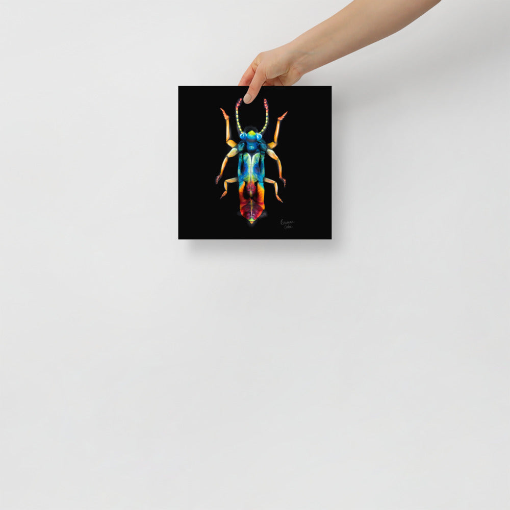 Jewel Beetle Body Paint | Poster | Matte Paper | 8x10" 12x12" 12x16" 14x14" 12x18" 16x16" 16x20" 18x18" 18x12"