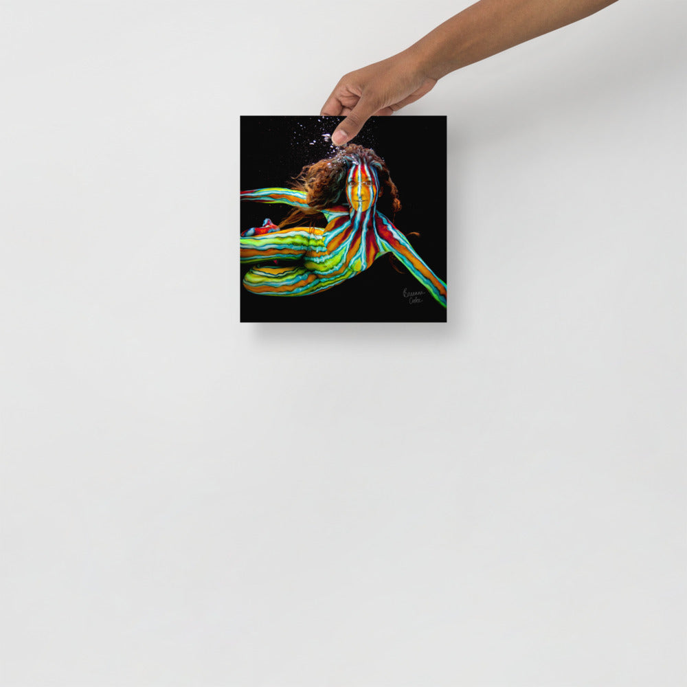 Underwater Fish Body Paint | Poster | Matte Paper | 8x10" 12x12" 12x16" 14x14" 12x18" 16x16" 16x20" 18x18" 18x12"