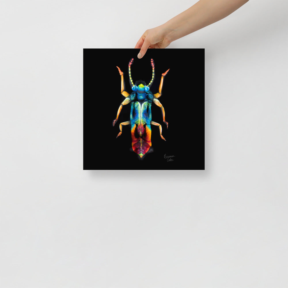 Jewel Beetle Body Paint | Poster | Matte Paper | 8x10" 12x12" 12x16" 14x14" 12x18" 16x16" 16x20" 18x18" 18x12"