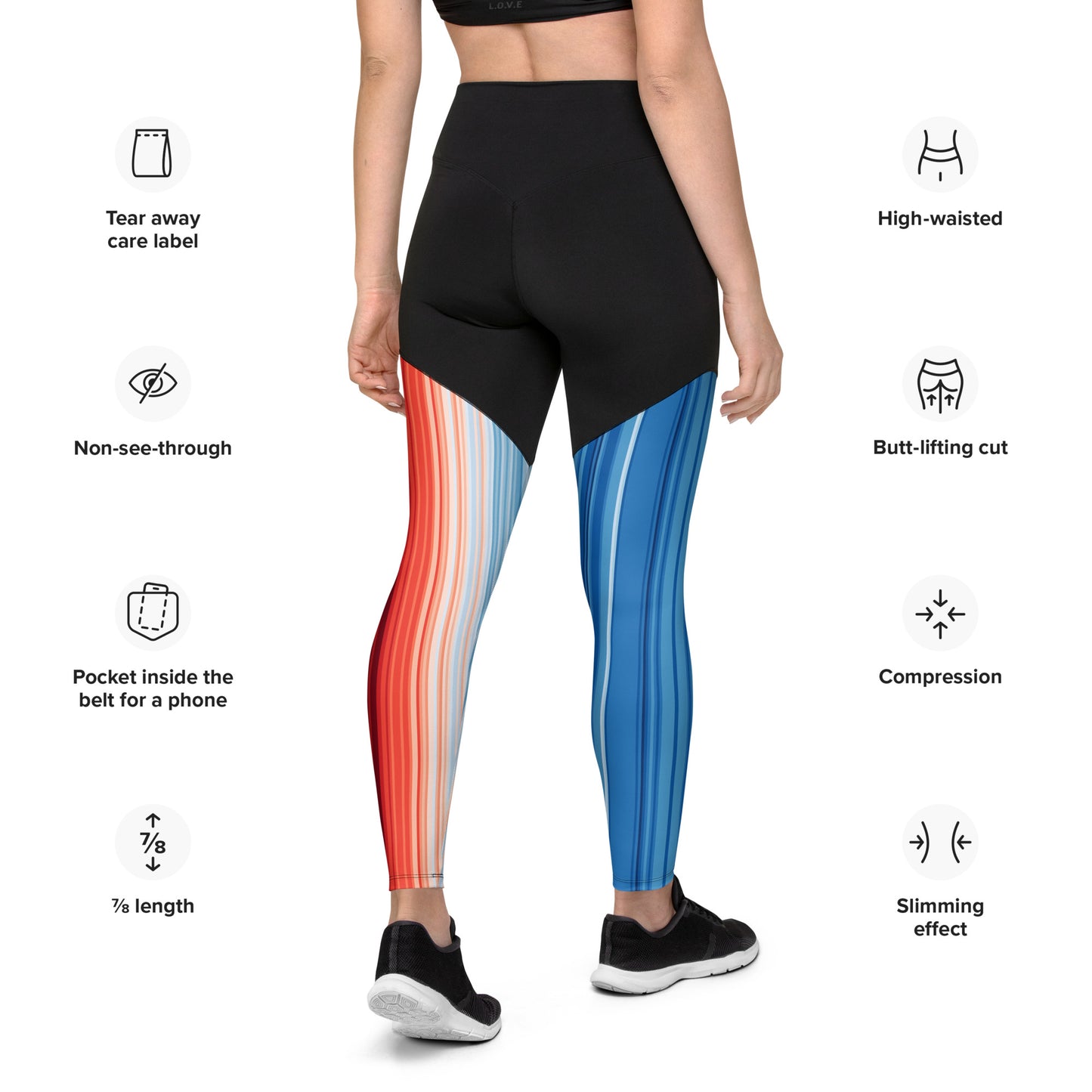Warming Stripes | High Waist Compression Sport Leggings