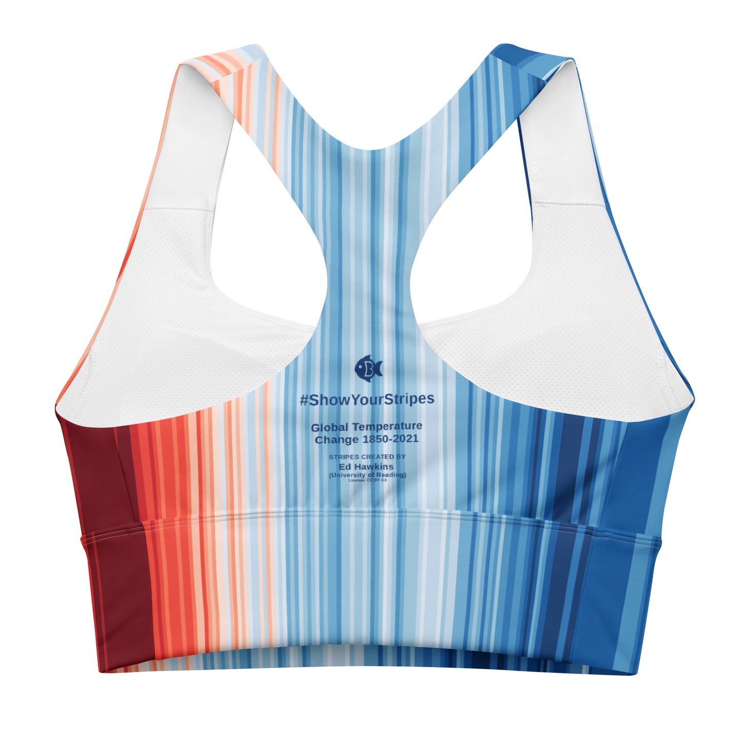 Warming Stripes | Longline Padded Sports Bra