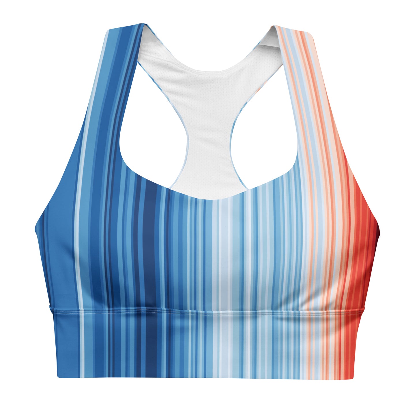 Warming Stripes | Longline Padded Sports Bra