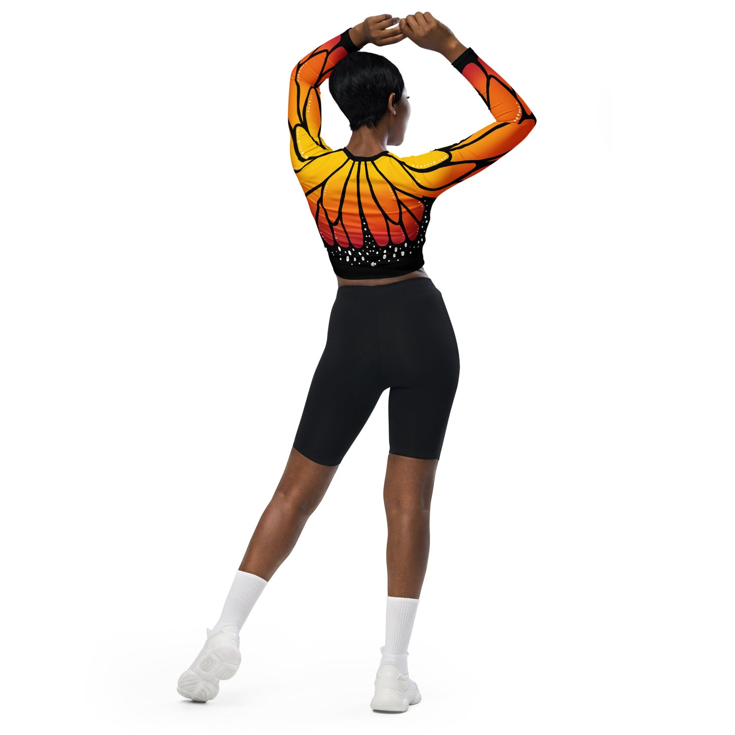 Monarch Butterfly | Recycled Long-sleeve Crop Top