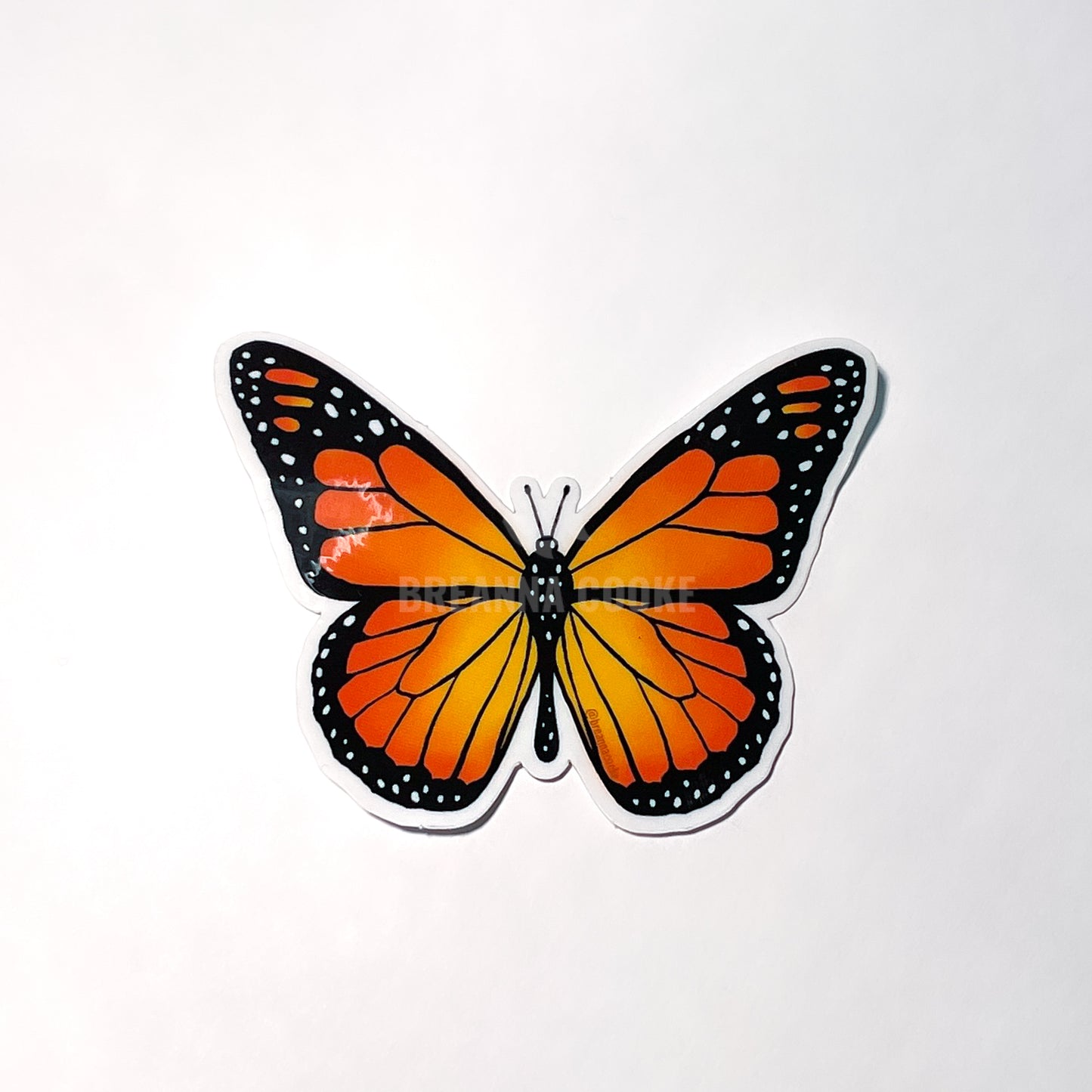 Monarch Butterfly | Clear Sticker | 3 x 2 in