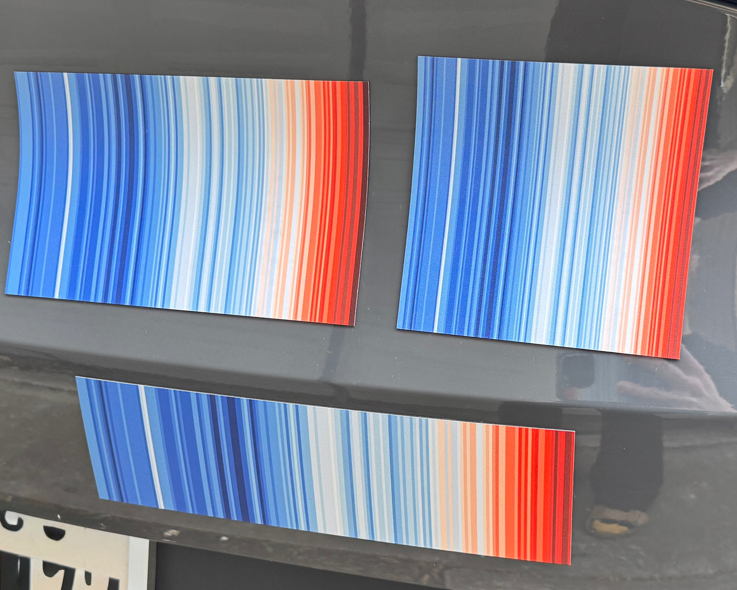 Warming Stripes | Car magnets | Global Temp 1850-2024