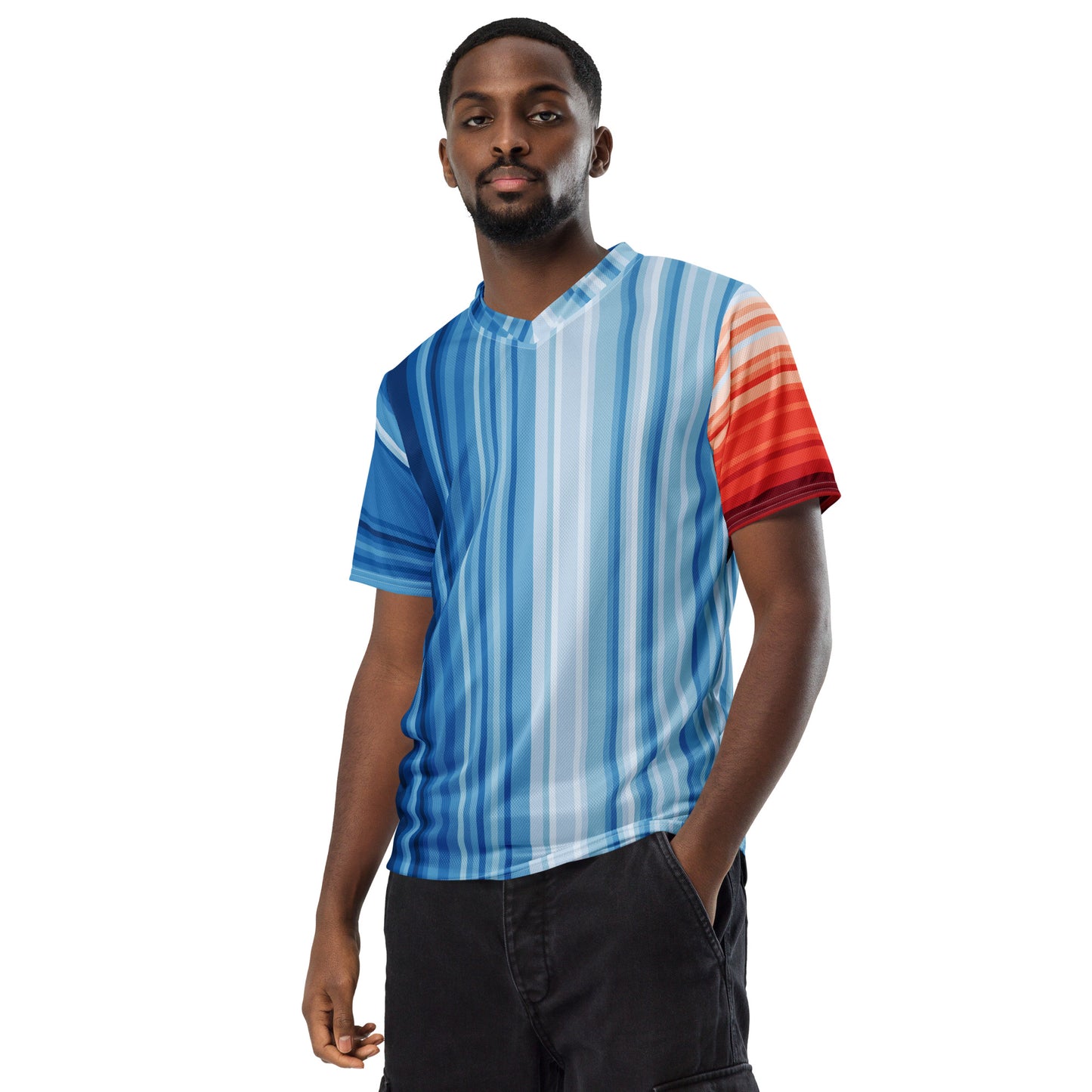 Warming Stripes | Recycled Unisex Sports Jersey
