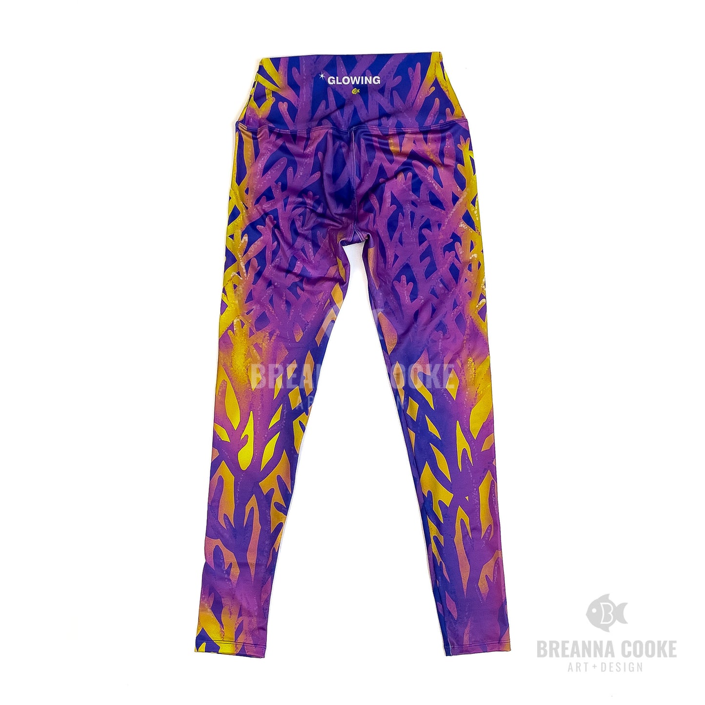 Coral Reef | High Waist Yoga Leggings | Glowing Gone