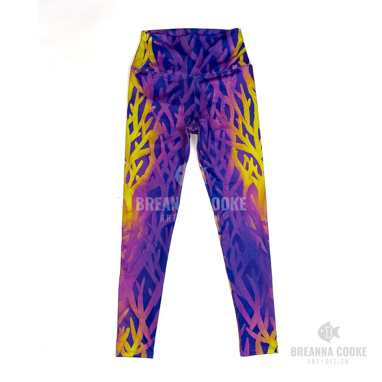 Coral Reef | High Waist Yoga Leggings | Glowing Gone