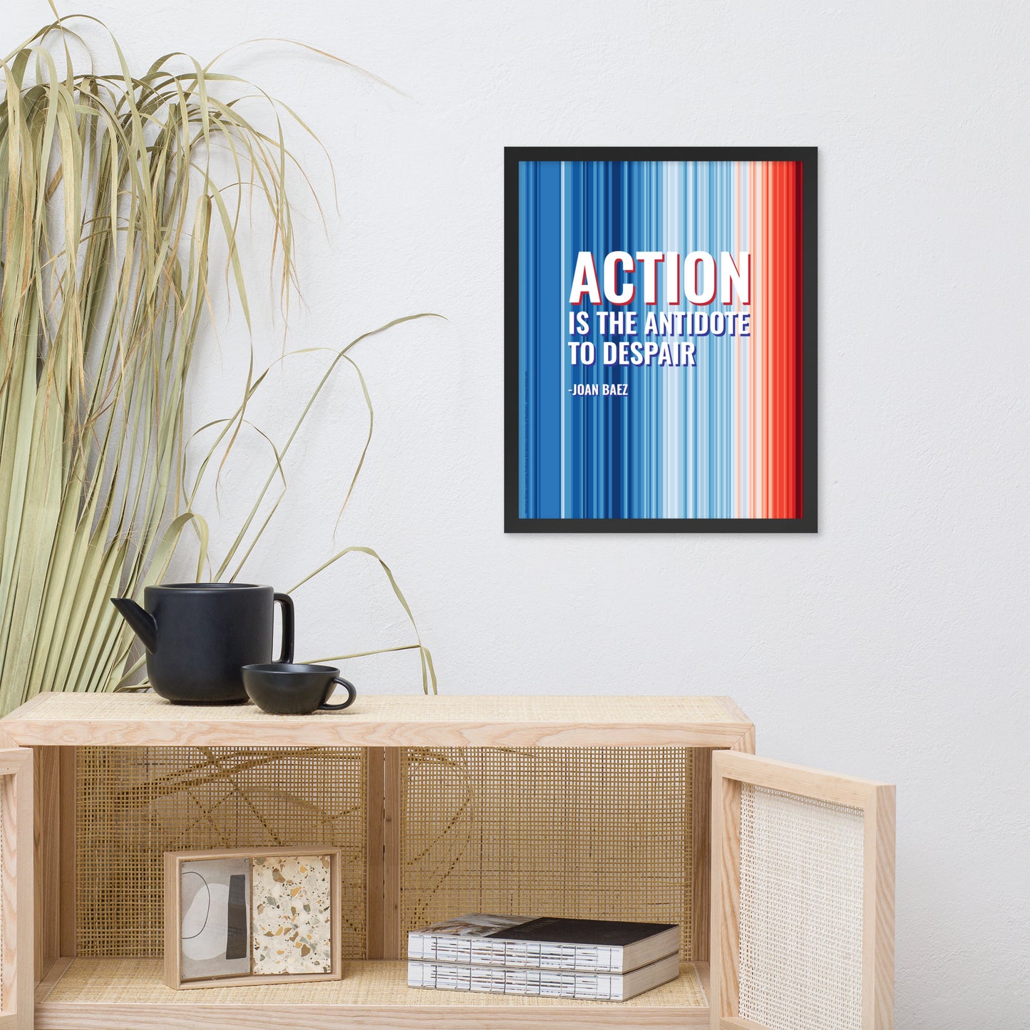 Action is the Antidote to Despair with Warming Stripes | Printable Digital Download