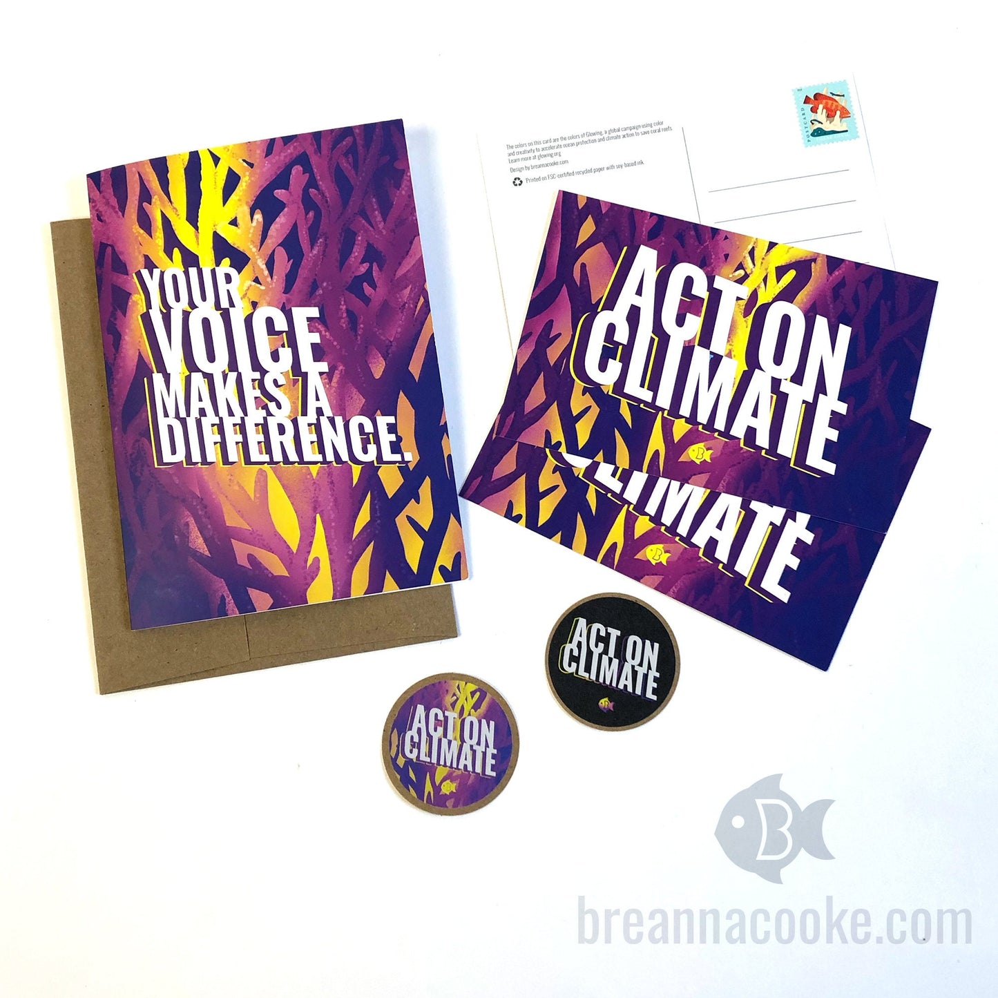 Climate Advocate Bundle | Greeting Card + Postcards