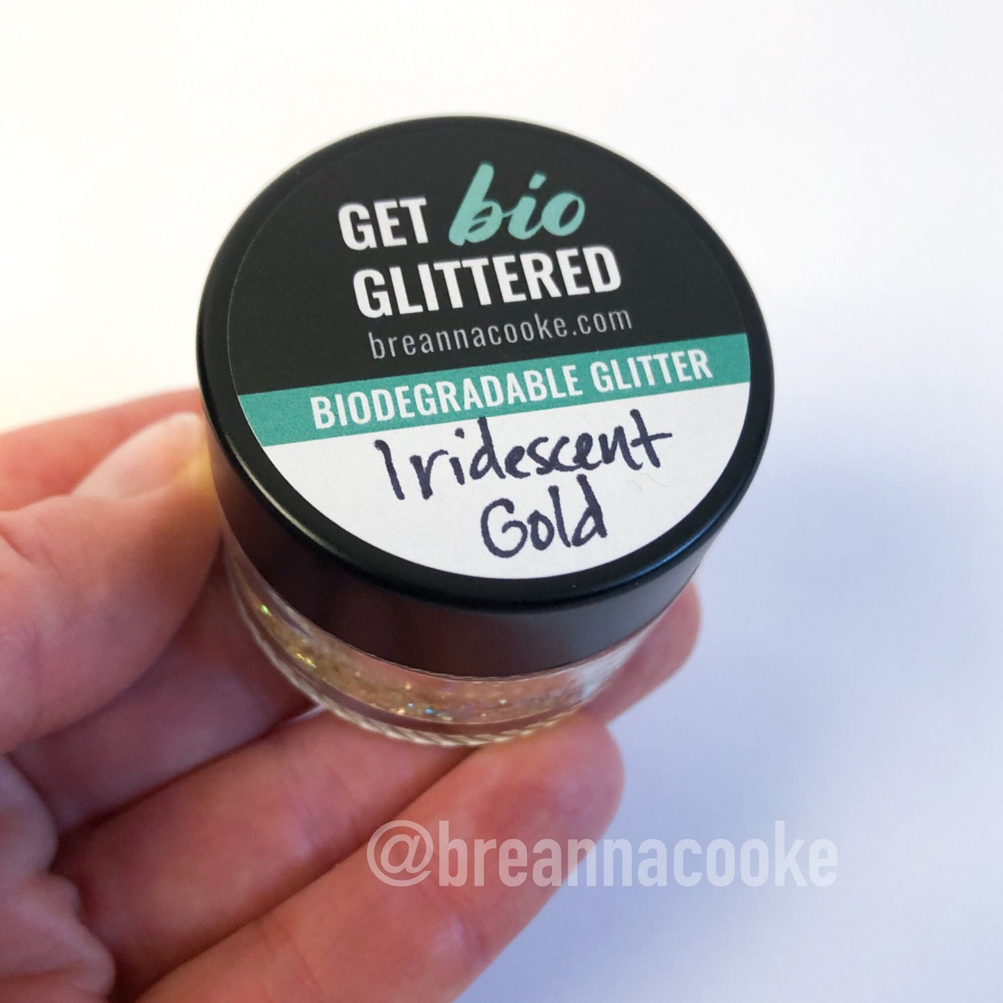 Biodegradable Glitter for Face and Body Painting, Festivals | 6g | Glass Jar | Iridescent Gold or Iridescent Silver Mix
